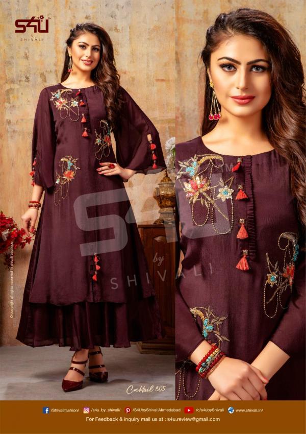 S4u-Coctail-3 Party Wear Kurtis Collection